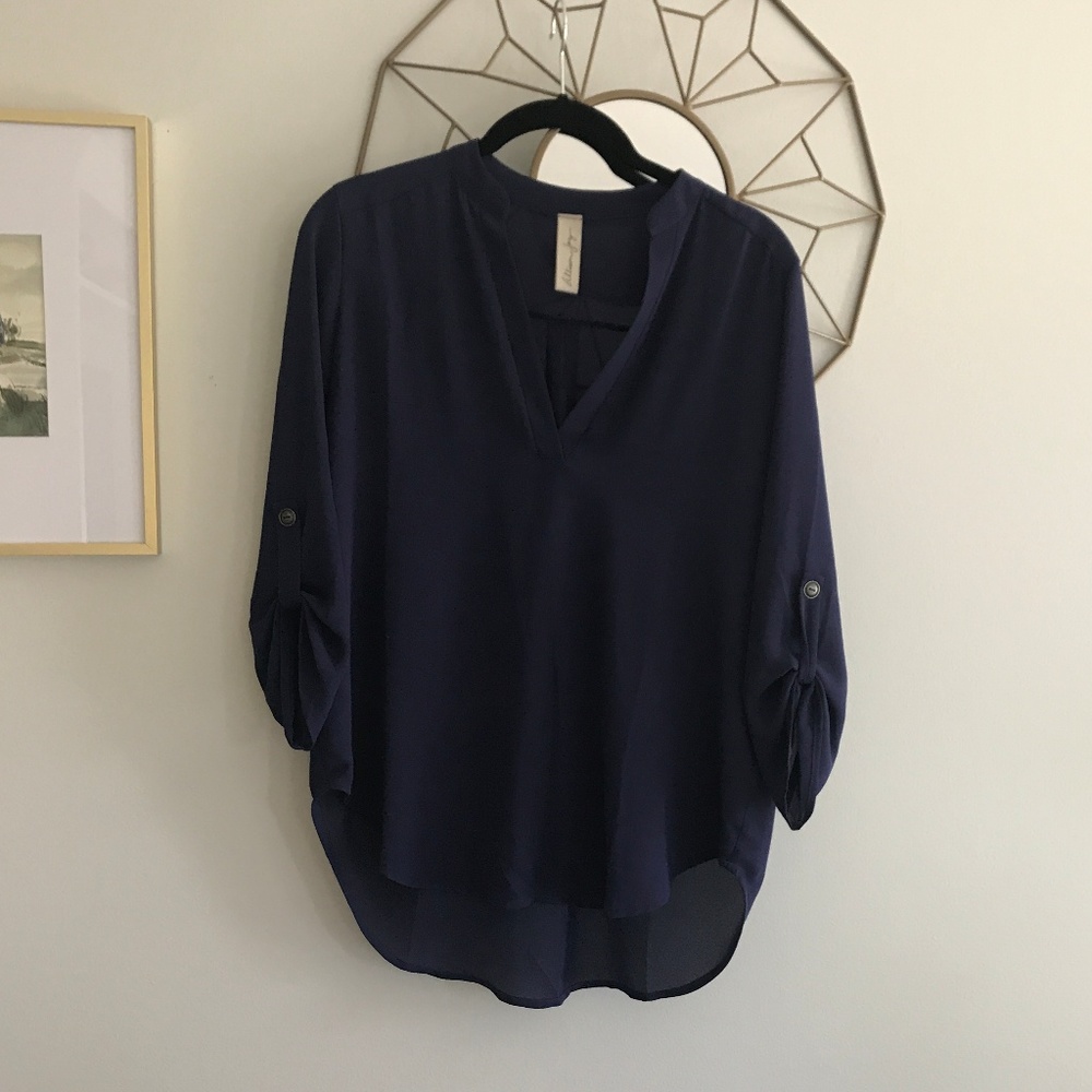 Navy Allison Joy Blouse - Size Small